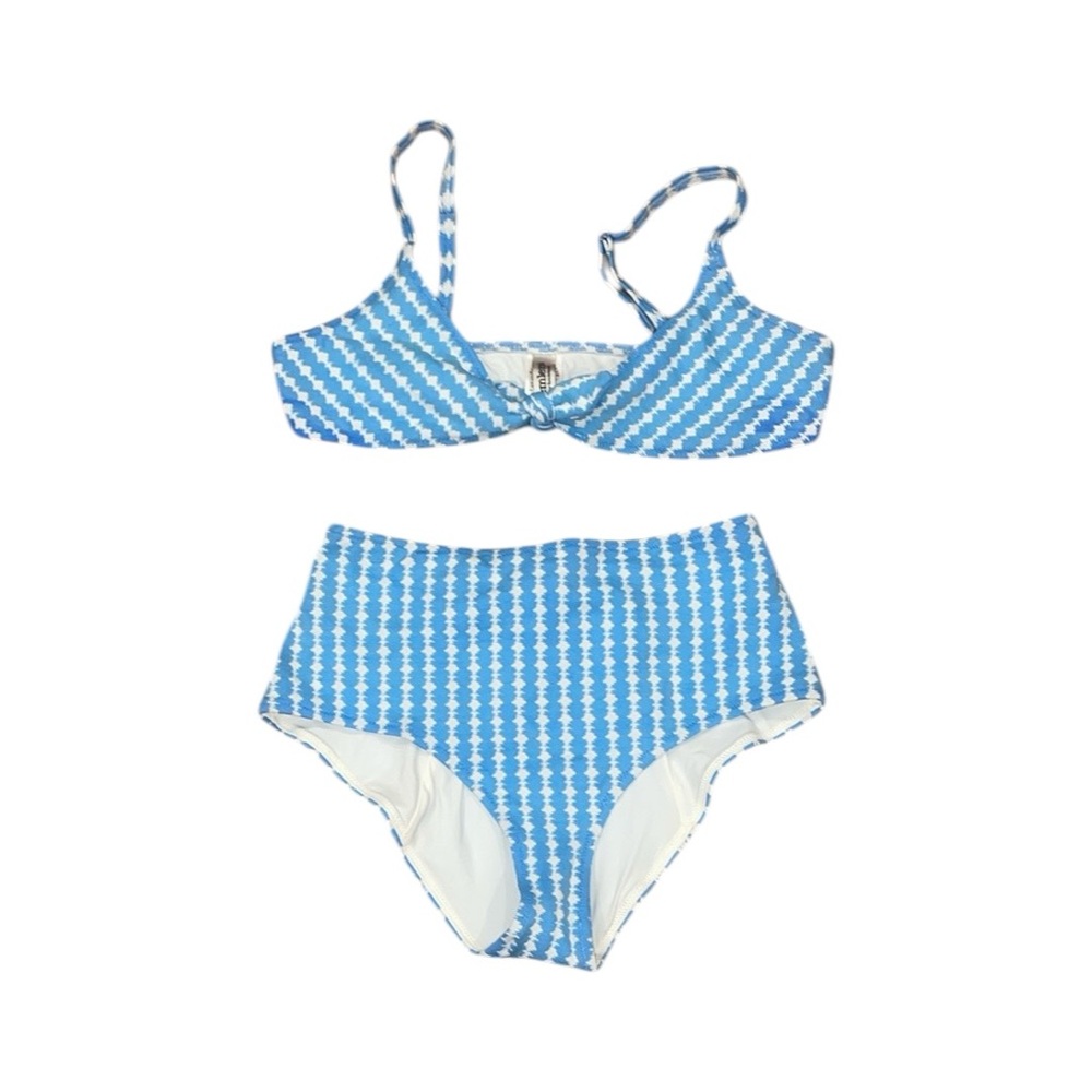 Lemlem blue and white bikini set